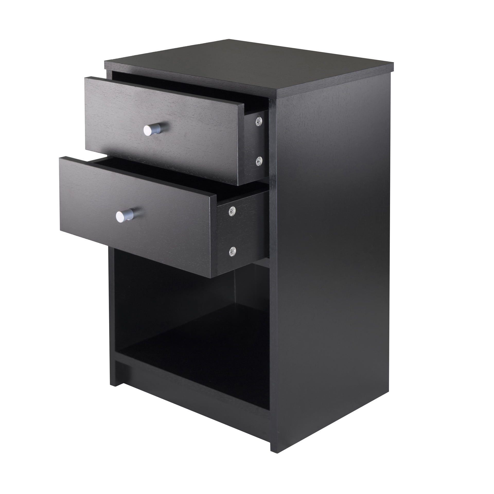 Winsome Ava 2 - Drawer Accent Table, Nightstand, Black Finish
