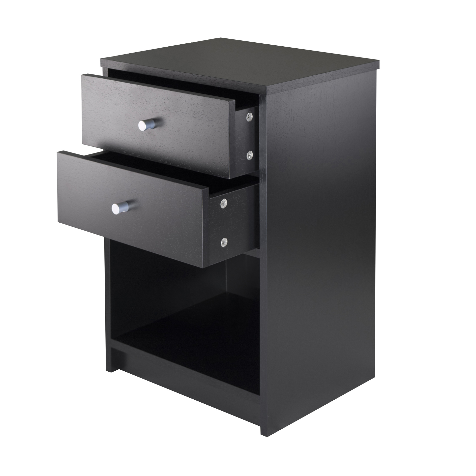 Winsome Wood Ava 2 - Drawer Accent Table, Nightstand, Black Finish - image 3 of 10
