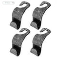 thumbnail image 1 of Lot de 4 Crochets d'Appui-tête Automobile en Plastique Jouet Réutilisable Rotatif Détachable 2 en 1 Sac de Courses Support Suspendu Blanc, 1 of 9