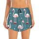 thumbnail image 2 of Balery Flamingo Pantalones cortos deportivos para mujer con forro y dos bolsillos, elásticos, para entrenamiento, gimnasio, yoga-Small, 2 of 7