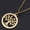 Gold, variant on Stainless Steel Pendant Necklace Lobster Clasp Ring Tree Silver 17.7 1.5mm P46