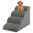 thumbnail image 2 of 4-Tier Foam Non-Slip Dog Steps with Washable Zippered Cover-Gray, Dog Stairs for Small Dogs, Dog Steps Stairs Ramps for High Bed Couch, 2 of 9