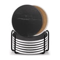 thumbnail image 1 of Juego De 6 Portavasos Negro Jaspeado, 1 of 4