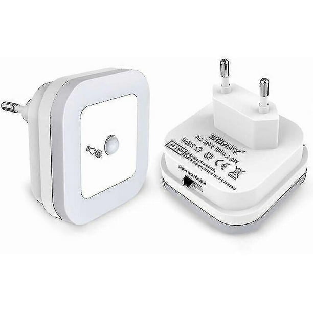 Dimmable Led Night Light With Motion Sensor Set Of 2 Nightlight Sockets Continuously Adjustable Brightness 3 Modes (auto/on/off) Orientation Light Nur