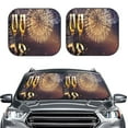 thumbnail image 2 of Disketp 2 Piece Happy New Year Pattern Windshield Sunshades,Folding Windshield Sun Shade For Car Suv Trucks Sedan,Blocks Uv Rays Sun Visor Protector-Large, 2 of 7