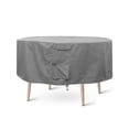 thumbnail image 3 of KHOMO GEAR Housse pour Ensemble Table et Chaises de Patio Rond - Housse de Mobilier d'Extérieur Durable et Résistante à l'Eau (Gris, Grand - Diamètre 94 Pouces), 3 of 4