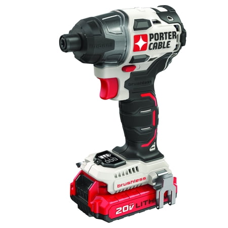 PORTER CABLE 20-Volt Max Lithium-Ion 1/4-Inch Brushless Impact Driver, (Best Brushless Impact Driver)