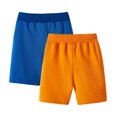 thumbnail image 3 of LittleSpring Toddler Boys Sweatshorts Gym Shorts 2T Boy Clothes Jersey Shorts 2 Pack Orange Royal Blue Track Shorts, 3 of 7