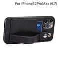 thumbnail image 3 of 3-in-1 Wrist Band Card Holder Bracket Mobile Phone Case Soft Handmade PU Leather Phone Protective Cover New, 3 of 5