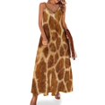 thumbnail image 1 of Vestido sin mangas de piel de JIRAFA Vestido femenino Vestidos de cumpleaños para mujeres Vestidos de lujo, 1 of 7