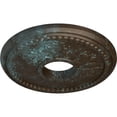 thumbnail image 3 of Ekena Millwork 13 7/8"OD x 3 3/4"ID x 1 1/4"P Tirana Ceiling Medallion (Fits Canopies up to 4 3/4"), Hand-Painted Bronze Blue Patina, 3 of 6