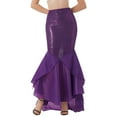 thumbnail image 3 of TiaoBug Women's Shiny Sequins Mermaid Tail Skirt Halloween Costume Dress, 3 of 6