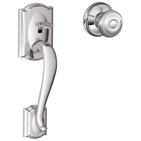 Schlage FE285CAM625GEO Camelot Lower Handleset Featuring The Georgian Knob For Use -