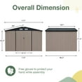 thumbnail image 3 of OC Orange-Casual 10' x 8' FT Outdoor Storage Shed, Metal Garden Tool Shed with Lockable Door, Outside Sheds & Storage Galvanized Steel, Brown, 3 of 7