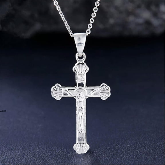 K-KED Pure Platinum 950 Pendant Women's Craved Lucky Cross Pendant /1.9-2g Pt950