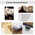 thumbnail image 5 of ZHONGYUTONG African American Wall Art White Painting Bloom Flower on Black Women Head Canvas Prints Africa Girl Portrait Pictures Framed Modern Home Decor (24.00" x 36.00"), 5 of 5