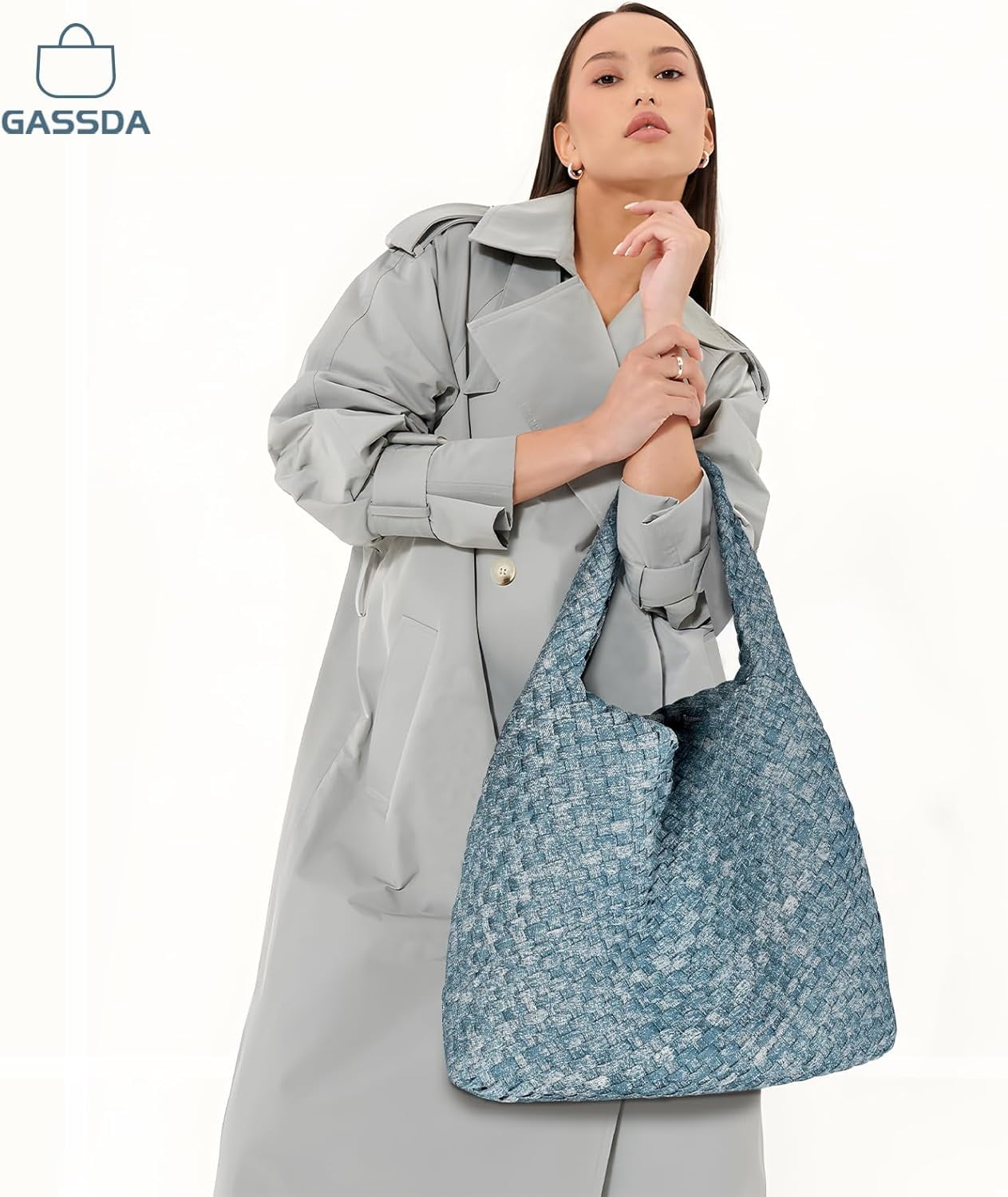 Woven Bag Purses and Handbags Woven Vegan Leather Bag For Women Woven Tote Bag Shoulder Bag Top-Handle Bag With Purses
