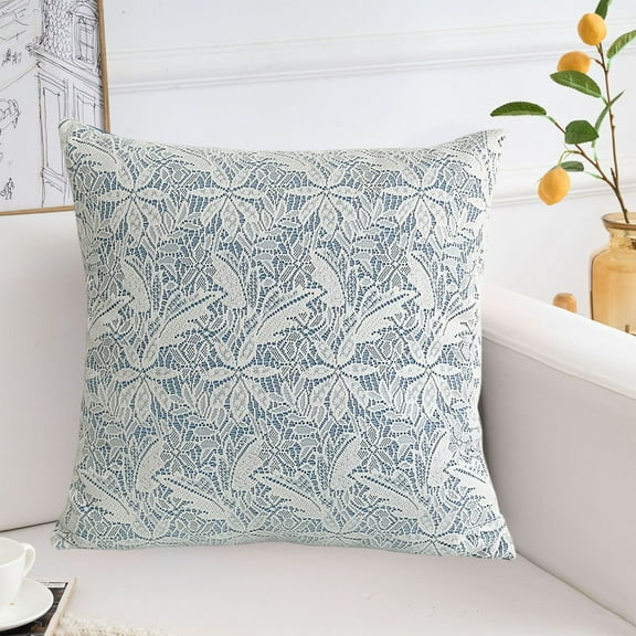 Lace Pillow Cases 45x45cm Cotton Linen Blend Embroidered Decorative Pillow Covers for Sofa Bed Home Decor Valentine's Day Gift