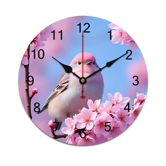 Colorful Hummingbird Bushes Time Decorative Wall Clocks Round Large Wall Watch Bedroom Home Decor 10 12 14 Inch