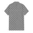 thumbnail image 5 of Lumtrix Mens Short Sleeve Button Down Shirts Wrinkle Free Dress Shirts Casual Polka Dot Print Shirt with Pocket Gray 2XL, 5 of 5