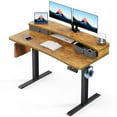 thumbnail image 4 of HUANUO 48″ x 24″ Electric Standing Desk with 2 Drawers, C-Clamp Mount Compatible, Height Adjustable Computer Desk, Home Office Stand Up Desk with 4 Preset Heights & 2 Hooks, Vintag, 4 of 6