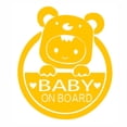 thumbnail image 4 of Maytalsory 4 Pcs 4 Pcs Autocollants de Voiture pour Bébé Sécurité Parfaite Rappel Jaune, 4 of 6