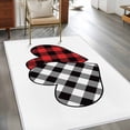 thumbnail image 2 of Valentine's Day Area Rugs 2.7'x5', Washable Small Throw Rugs for Kitchen Bedroom, Loves Red Plaid Romantic Minimalist Indoor Outdoor Rug Non-Slip Low Pile Carpet Runner Reversible Floor Mats, 2 of 8