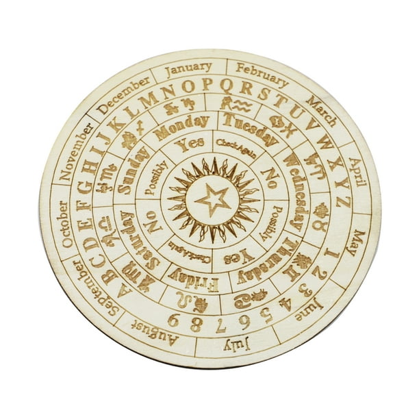 Star Pendulum Board Wooden Dowsing Divination Board Round Metaphysical