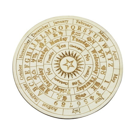 

Star Pendulum Board Wooden Dowsing Divination Board Round Metaphysical Message Board Witchcraft Wiccan Altar Beginner Witchcraft Supply