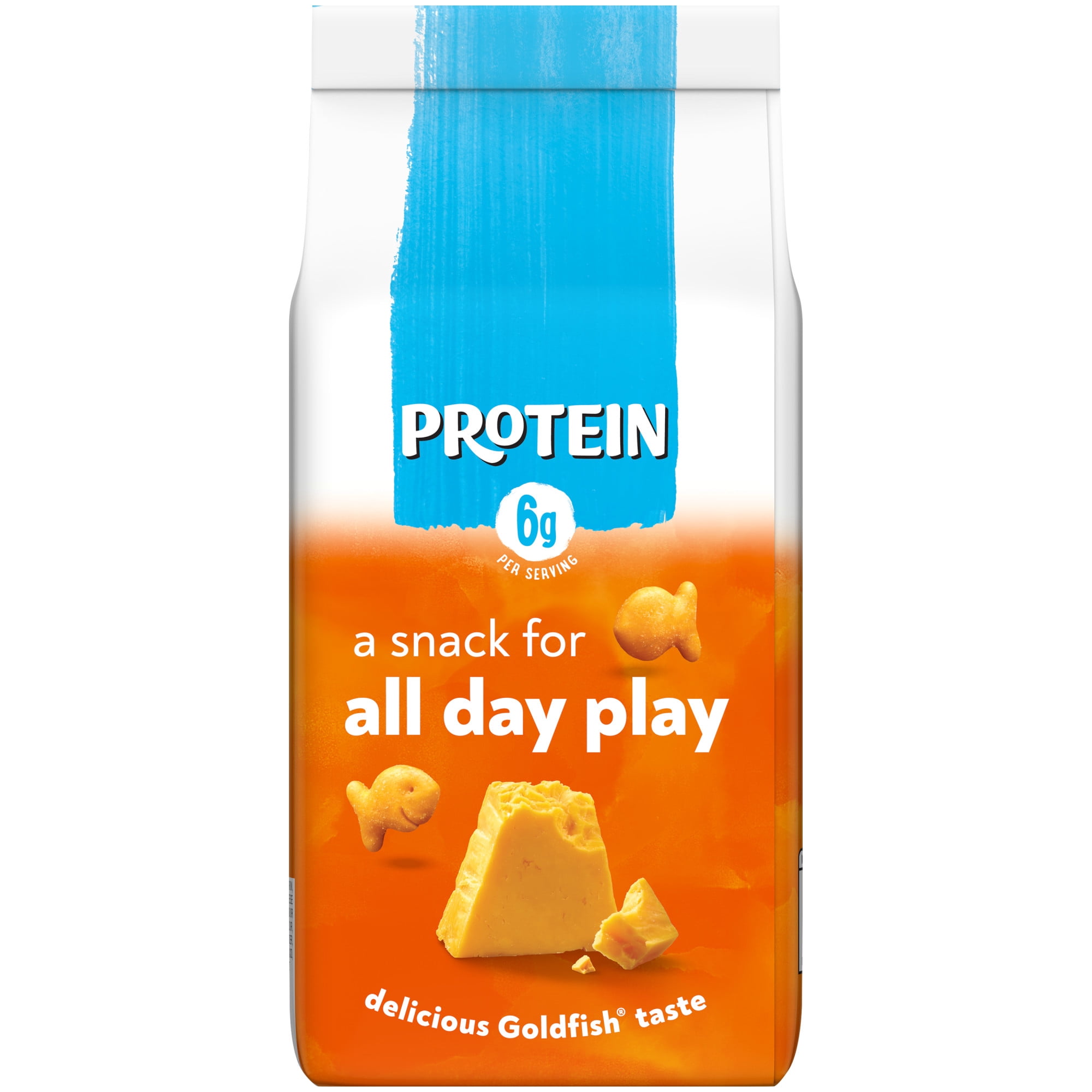 Goldfish 6g Protein Cheddar Crackers, 6.6 oz Bag