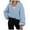 Blue, variant on Bmisegm Zip up Hoodie Women Oversized Sweatshirt Cropped Jacket Trendy Jacket Workout Coat Jackets for Women Light Yellow XXL