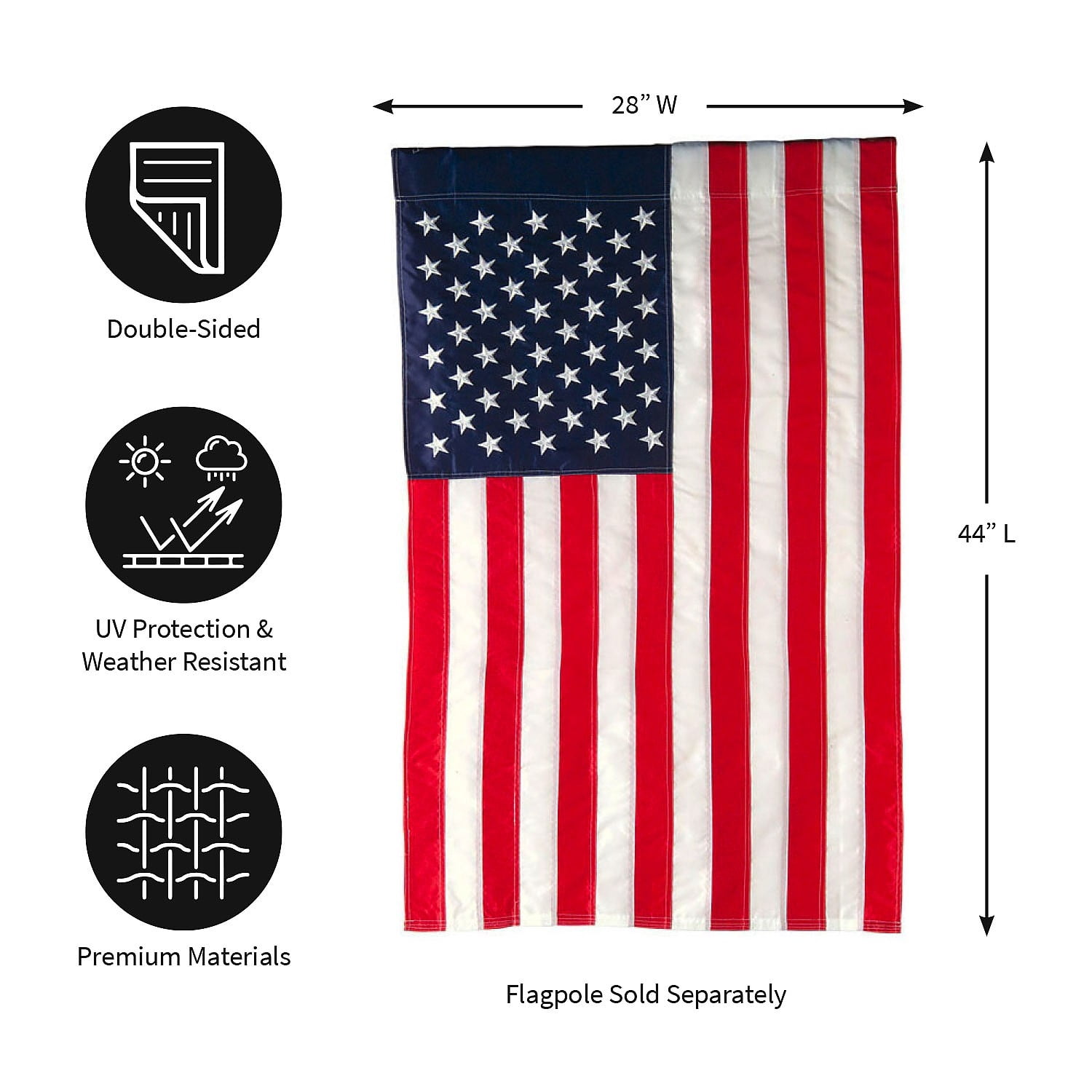 Evergreen Flag American House Flag