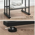 thumbnail image 4 of 3 Tier Standing Towel Rack, 40'' Tall Towel Drying Rack Outdoor, Freestanding Floor Towel Rack with Shelf, Pool Towel Blanket Stand, Metal Towel Racks for Bathroom freestanding, Matte Black, 4 of 7