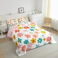 thumbnail image 3 of Castle Fairy Colorful Flowers 3 Pieces Queen Comforter Set for Boys Girls,Spring Garden Ultra Soft Bedding Sets,Chic Floral Blossoms Bedding Comforter Set Breathable,Luxury Bedroom Decor,Reversible, 3 of 8