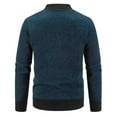 thumbnail image 4 of ANINEO Men Fall Winter Zip Casual Stand Long Sleeve Vacation Outdoor Knitted Wool Solid Color Leisure Male Dailywear, 4 of 4