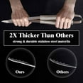 thumbnail image 5 of 27pcs Heavy Duty Grilling Gifts for Men Dad Fathers Day, Extra Thick BBQ Accessories Tools Set, Stainless Steel Grill Utensils Kit with Meat Claws, Carrying Bag for Outdoor Camping Silver, 5 of 6