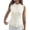 White, variant on Sleeveless Women Solid Button Down Ruffle Knit Vest Peplum Tops