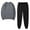 Dark Gray Sweatshirt and Sweatpants, variant on 2PCS Outfits Men's And Women's Sports Tracksuits Long Sleeve Crewneck Solid Color Pullover Hoodless Sweatshirt And Sweatpants Fall Winter Suit Blue S