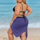 thumbnail image 4 of Playa de las Mujeres Cubre-Ups Sheer Chiffon Sarong con Correa Ajustable Alta Hendidura Que Fluye Envoltura Drapeada para Piscina, 4 of 9