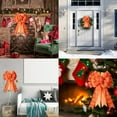 thumbnail image 2 of 2/4/6 PCS Large Fall Thanksgiving Wreath Gift Bow -18.9x10.6inch Orange Buffalo Plaid Check Wreath Swag Bow Wreath Pre-Tied Bow for Fall, Thanksgiving, Christmas, Home Indoor Outdoor Ornaments, 2 of 7