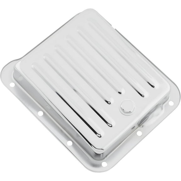 Transmission Pan, Chrome Steel, Fits Ford C4