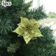 thumbnail image 2 of 5Pcs Christmas Glitter Artificial Poinsettia Flowers Xmas Poinsettia Artificial Wedding Flowers Decorations Xmas Tree Ornaments for Party Favors, 5.6inch, 2 of 5