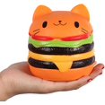 thumbnail image 1 of ShenMo Giant Burger Cat Squeeze Toy Slow Rising Stress Toy Slow Rebounding Burger Cat Cartoon Cat Stress Reliever Squeeze Toy, 1 of 5