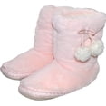 thumbnail image 2 of Women's Faux Fur Comfy Slide Bootie Furry Soft Indoor Memory Foam Plush Boot Slippers, 2 of 3