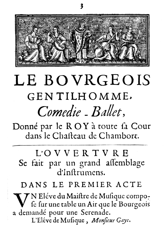 Que Critique Molière Dans Le Bourgeois Gentilhomme Bourgeois Gentilhomme. Ntitle Page For The 1670 Publication Of Moliere