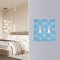 thumbnail image 4 of Yayeee Toggle Light Switch Wall Plate 3-Gang 6.37"x4.48" Decorative Outlet Cover, Snowflake Pattern, 4 of 7