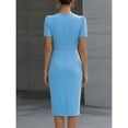 thumbnail image 2 of 2026 Elegant Off-Shoulder Mesh Sleeve Bodycon Dress for Women, Sweetheart Neck Midi Cocktail Party Dress, Formal & Wedding Guest Wear, 2 of 3