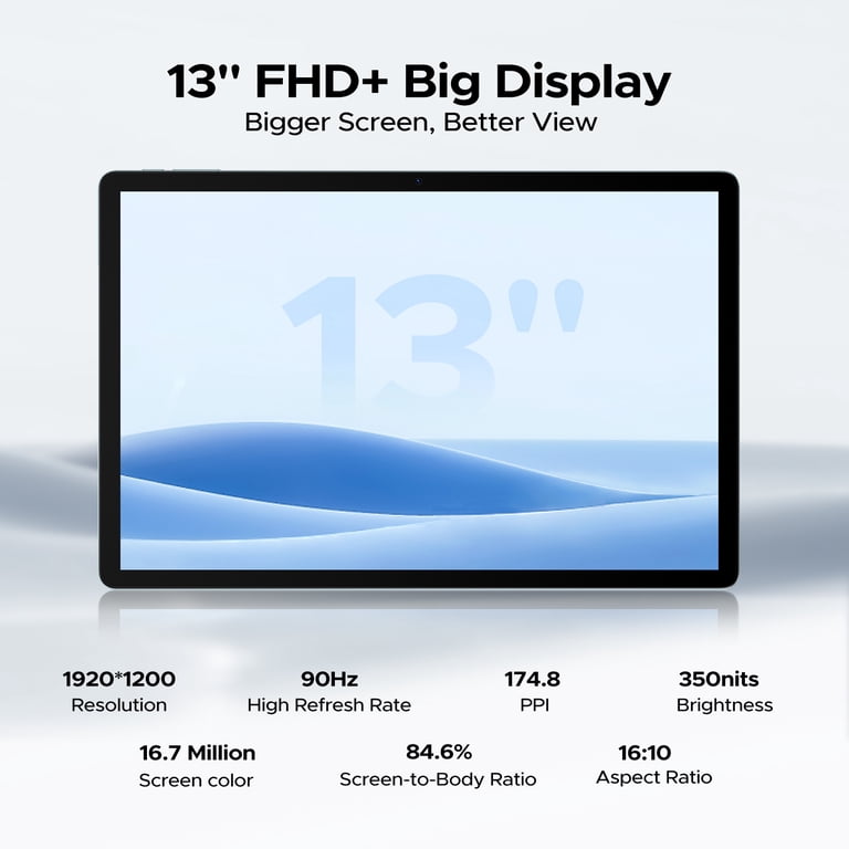 DOOGEE U13 Android 16 Tablet, 13 Inch Tablet with Gemini AI, 32GB