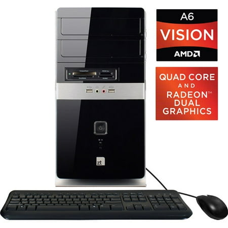 ZT Affinity 7135Ma Desktop with AMD A6-3650 Processor, Dual Radeon 6610D2 graphics, 8GB memory, 1TB hard drive, Windows 7 Home Premium (64-bit) (Monitor Not Included)