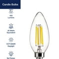 thumbnail image 6 of FLSNT Bright White, Dimmable LED Candelabra Bulbs, 40W Eqv. Lamp Base Bulbs, E12, Clear Glass Finishing, 12-Pack, 6 of 6